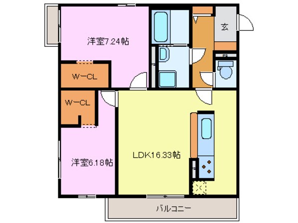 ハレオハナの物件間取画像